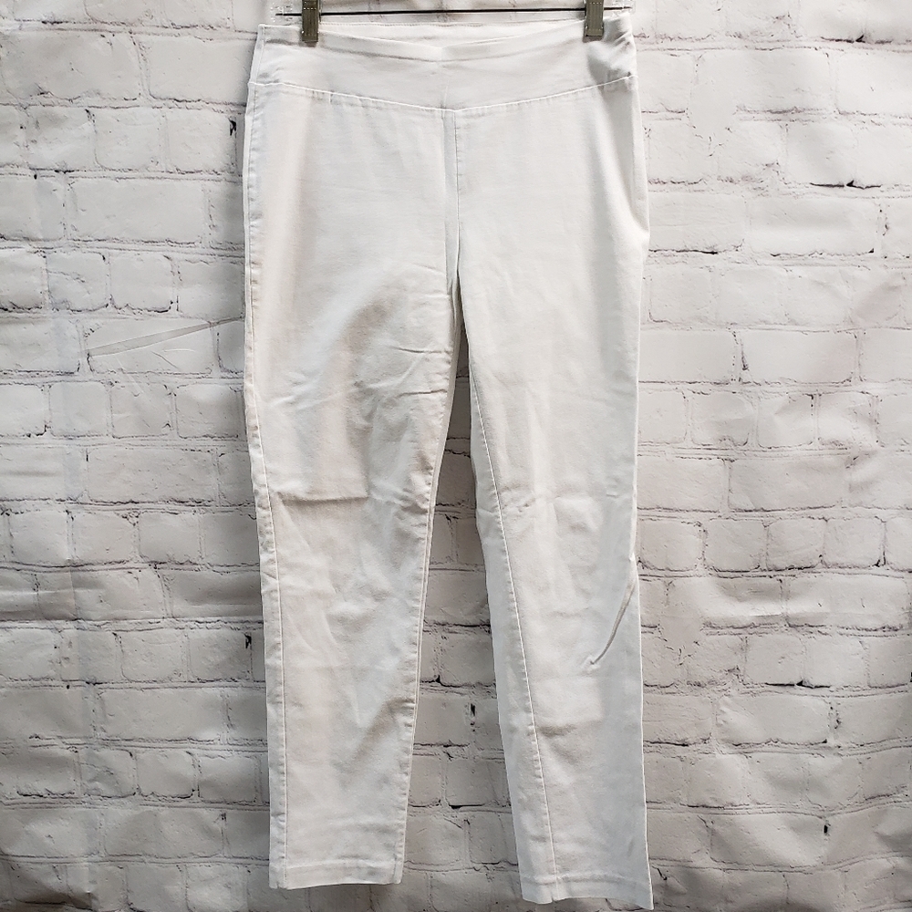 Jules & Leopold white wide waist band stretch pants XS petite